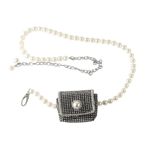 FRCOLOR Perlentasche Aus Kunstperlen Modische Kettentasche Für Damen Damentasche Als Accessoire Leicht Tragbar Für Lippenstift Schlüssel Geldbörse Münzen Und Mehr von FRCOLOR