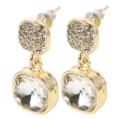 FRCOLOR Perlenohrringe Schleife mit Funkelnden Strasssteinen Stil Zierliche Barocke Perlenohrringe für Damen Brautschmuck Ohrringe Ohrstecker für Teenager und Hochzeit von FRCOLOR