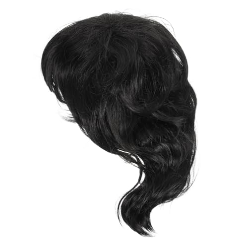 FRCOLOR Synthetische Schwarze Kurze Perücke Für Frauen – Cosplay-perücke Kurze Haarverlängerungen Für Damen Perücke Im Natürlichen Look Für Teenager-mädchen von FRCOLOR