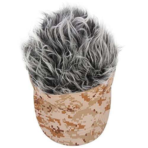 FRCOLOR Baseballmütze Herren Mit Sonnenschutz Verstellbare Hutperücke Für Männer Outdoor Baseballkappe Mit Gebogener Krempe Für Angeln Reisen Und Freizeit Stylisches Cosplay Zubehör von FRCOLOR