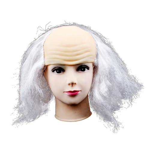 FRCOLOR Elegante Glatzen-perücke für Damen Naturlatex Weiß Bequem für Halloween und Partys von FRCOLOR