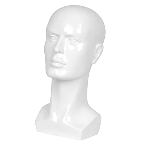 FRCOLOR Perückenschaufensterpuppe Für Männer Schmuckschaufensterpuppe Mit Ständer Perückendisplay Modell Für Friseursalons Männliche Schaufensterpuppe Für Perücken Und Hüte von FRCOLOR