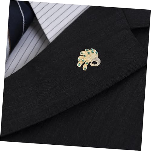 FRCOLOR Pfauenbrosche mit Strasssteinen Handgefertigter Anstecker für Damen Vielseitiges Schmuckaccessoire für Hochzeitskleider und Festliche Outfits Stilvolles für Frauen von FRCOLOR
