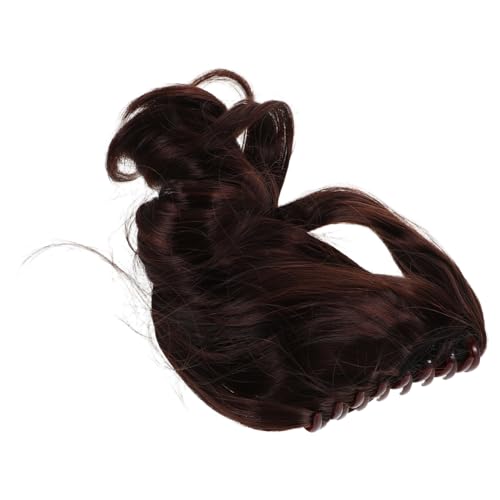FRCOLOR Pferdeschwanzverlängerung Clip Haarverlängerung Für Frauen Lockiger Pferdeschwanz Mit Klammer Synthetische Pferdeschwanz-haarverlängerung in Dunkelbraun Einfach Anzubringendes von FRCOLOR