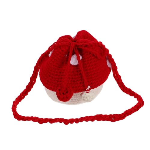 FRCOLOR Pilz Geldbörse Gehäkelte Pilze Kleine Mädchen Clutch Süße Tragetasche Süße Cartoon Brust Gehäkelte Pilz Tasche von FRCOLOR