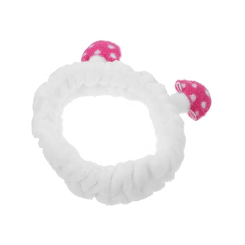 FRCOLOR Facial Spa Stirnband Mit Süßem Pilzdesign Elastisches Haarband Für Frauen Zum Waschen Make-up Für Hautpflege Weich Und Bequem Aus Flanell von FRCOLOR
