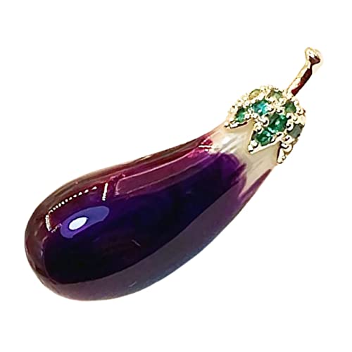 FRCOLOR Pin Auberginen Brosche Für Frauen Kostümzubehör Für Jacken T Shirts Cheongsam Stilvolle Broschennadel Als Modisches Accessoire von FRCOLOR