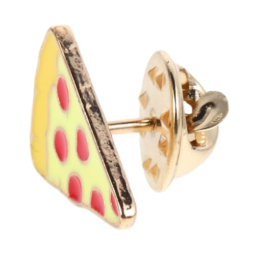 FRCOLOR Pizza -Brosche Anstecknadeln für Damen Katze -Knopfstift Pizza -Pin -Abzeichen Kinderbrosche Pizza-Brosche Pizza -geformte Brosche Chefstift Zinklegierung Yellow von FRCOLOR