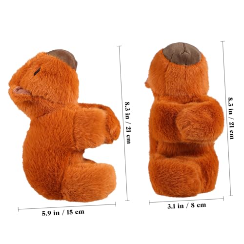 FRCOLOR Plüsch Capybara Slap Armband Kuscheliges Stofftier Armband Cartoon Tiermotiv Weiches Baumwollmaterial Partygeschenk Zubehör für Erwachsene von FRCOLOR