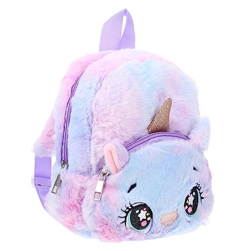 FRCOLOR Plüsch-Einhorn-Rucksack Für Mädchen Verstellbare Schultergurte Leichtes Design Für Schule Reisen Und Outdoor-aktivitäten von FRCOLOR
