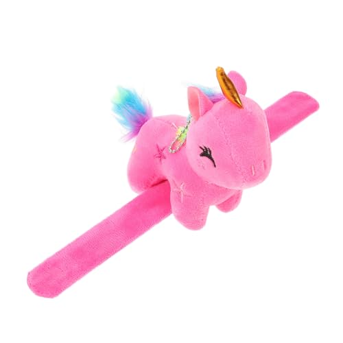 FRCOLOR Plüsch Einhorn Slap Armband Kuscheliges Cartoon Slap Wristband Leichtes Party Dekoratives Handgelenkband Weiches Material Hautfreundlich Zufällige Farbe Zufällige Farbe von FRCOLOR