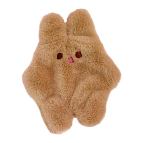 FRCOLOR Plüsch Hase Mini Geldbörse Damen Niedliche Münzgeldbörse mit Reißverschluss Kleine Portemonnaie für Mädchen und Reise Weiches Material Kompakt und Praktisch Khaki von FRCOLOR