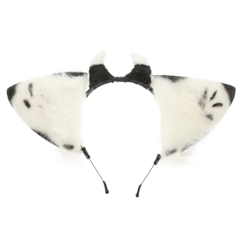 FRCOLOR Plüsch Kuh Ohr Haarreif Damen Niedliches Cosplay Kostüm Accessoire Weich Robustes Material Für Fasching Geburtstag Party Fotorequisite von FRCOLOR