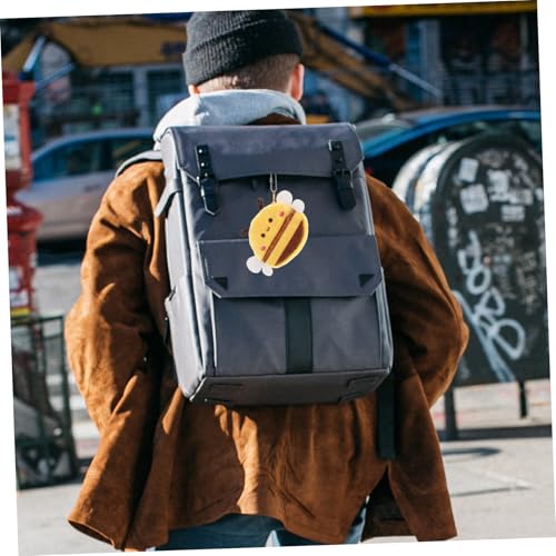 FRCOLOR Plüsch Münzbeutel Bienen Anhänger Weiches Portemonnaie für Mädchen Jungen Mini Geldbörse mit Reißverschluss Vielseitig für Münzen Ohrhörer Lippenstift Schlüssel Tragbar von FRCOLOR