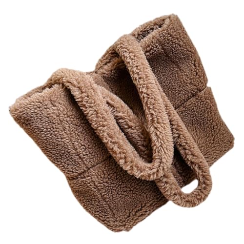 FRCOLOR Plüsch Tote Bag für Damen Großer Weicher Schultertasche für Strand Freizeit Furry Handtasche für Shopping Dates Eleganter Komfortabler Look FRCOLOR Plüsch Tote Bag für Damen Großer Weicher Schultertasche für Strand Freizeit Furry Handtasche für Shopping Dates Eleganter Komfortabler Look von FRCOLOR