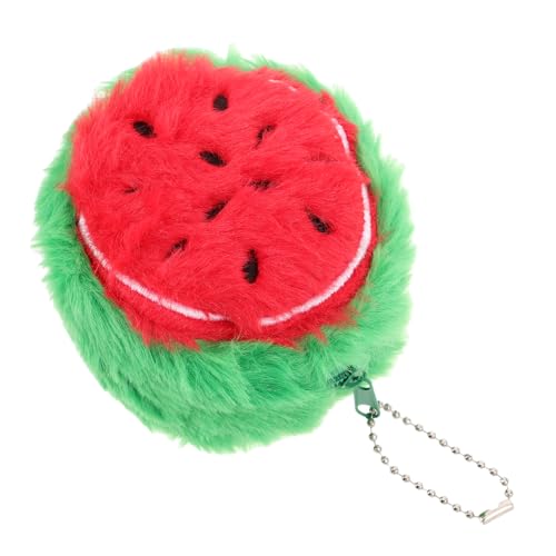 FRCOLOR Wassermelonen-plüsch-geldbörse Mit Schlüsselanhänger Für Junge Mädchen Münzbeutel Mit Tasche Für Karte Und Schlüssel Süße Für Mädchen Und Kleinkinder von FRCOLOR