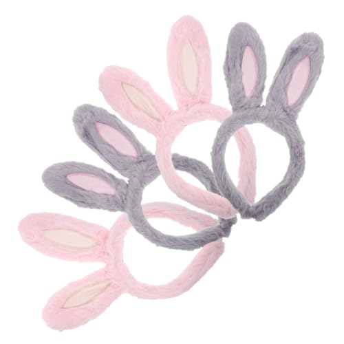 FRCOLOR 4stücke Hasenohren Haarreifen Bunny Ears Stirnbänder Für Cosplay Ostern Und Kostümparty Bequeme Und Rutschfeste Haarschmuck-accessoires von FRCOLOR