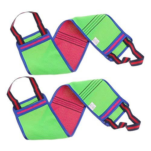 FRCOLOR 2stücke Peeling-handtuch Für Körperreinigung Strapazierfähiges Duschtuch Rückenschrubbtuch Mit Langer Badestreifen Praktisches Pull-back-handtuch Zur Hautentschlackung von FRCOLOR
