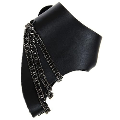 FRCOLOR Punk Lederarmband Damen Herren Gothic Handschuh Wristband mit Nieten Verstellbar für Halloween Street Dance Rock Party von FRCOLOR