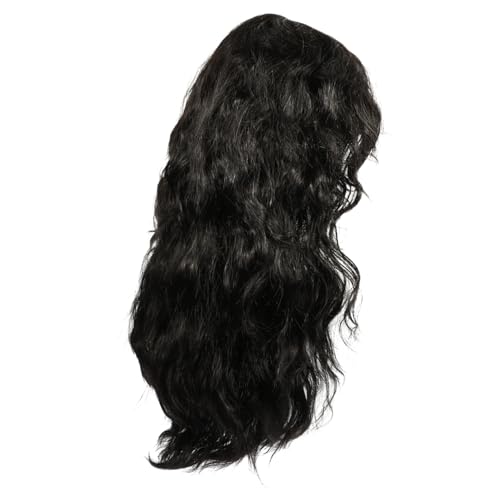 FRCOLOR Punkrockperücke männliche Punkperücke schwarze Perücken Männerhaarperücke Cosplay Vokuhila Perücke Curly Hair Accessoire Perückenkostüm für Herren Haarperücken Hochtemperaturdraht von FRCOLOR