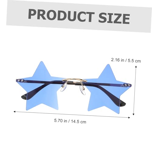 FRCOLOR Randlose Sternförmige Sonnenbrille aus Kupferlegierung und PC Material Lustige Partybrille für Damen Herren Stylische UV Schutz Sonnenbrille für Outdoor Aktivitäten und FRCOLOR Randlose Sternförmige Sonnenbrille aus Kupferlegierung und PC Material Lustige Partybrille für Damen Herren Stylische UV Schutz Sonnenbrille für Outdoor Aktivitäten und von FRCOLOR