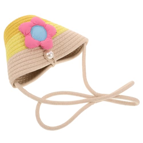 FRCOLOR Rattan Umhängetasche mit Blumenmotiv Kleine Strandtasche aus Geflochtenem Material Bequeme Crossbody Tasche für Kleinkinder und Prinzessinnen für Sommerausflüge und Urlaub von FRCOLOR