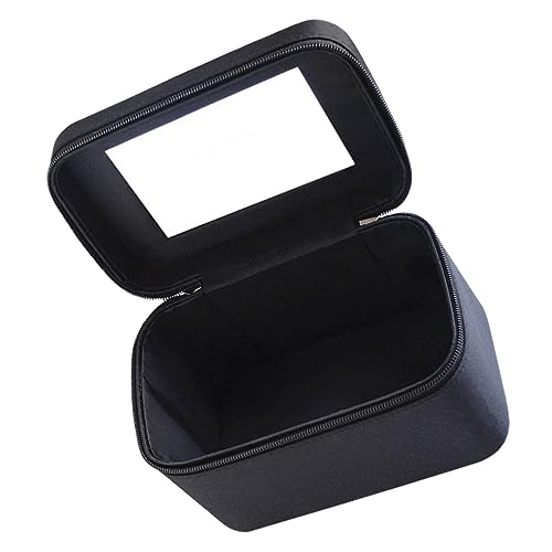 FRCOLOR Reisemake-up-Tasche Wasserdichter Kosmetik Organizer Mit Großer Kapazität Tragbare Handtasche Für Damen Für Reisen Und Tägliche Essentials Schwarz Mikrofaser von FRCOLOR