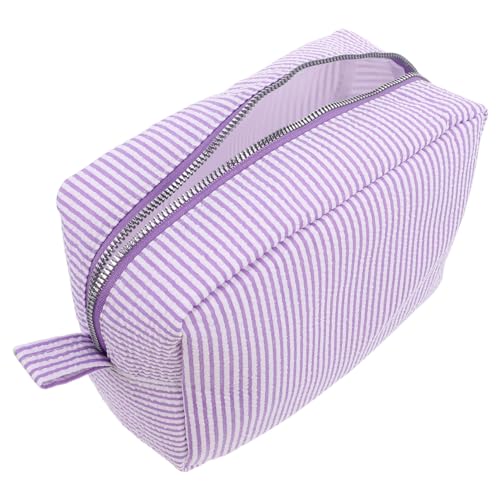 FRCOLOR Reisemake -up -veranstalter Großer Kapazität Streifen Kosmetikbeutel Tragbarer Toilettenhalter Für Frauen Ideal Für Reisen Und Haushaltsaufbewahrung von FRCOLOR