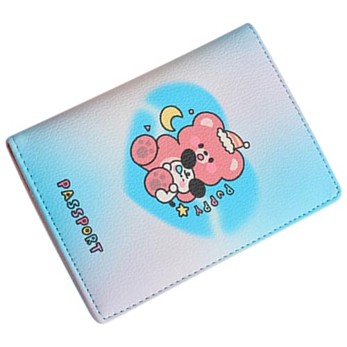 FRCOLOR Reisepass Ornament Reisehalter Organizer Personalisierte Hüllen Mehrere Leicht Wichtige Dinge Reisepass Brieftasche Damen Reisepasshülle Wasserdicht Süßes Blaues Pu von FRCOLOR