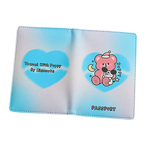 FRCOLOR Reisepasshülle Für Mehrere Karten Niedliche Reisepasshülle Familienpasshülle Reiseorganizer Für Damen Reise Organizer Reisepasshülle Für Reisen Herren Reisepassbuch Pu von FRCOLOR