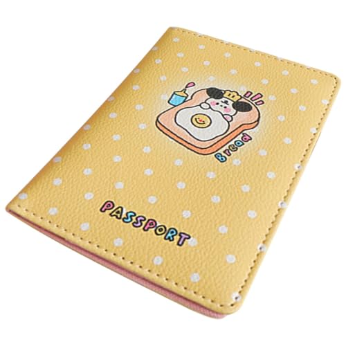 FRCOLOR Reisepasshülle Reisedokumententasche Beutel Reisepasshülle Schutz Kartenhalter Inhaber Reisepass Weiß Reisepasshülle Kreditkartenetui Reisepasshülle Gelb Pu Leder von FRCOLOR