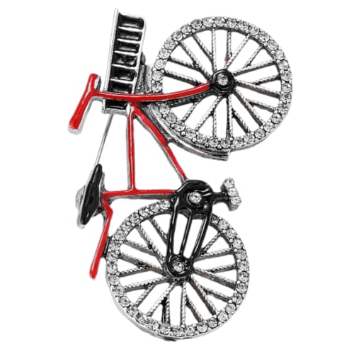 FRCOLOR Retro Fahrrad Brosche mit Strass Modische Anstecknadel für Kleidung Schals Taschen Stilvolles Damen Accessoire Kreative Geschenkidee für Radfahrer und Besondere Anlässe von FRCOLOR