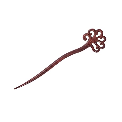FRCOLOR Klassische Vintage Haarnadel Handgeschnitzter Holzstab Ebenholz Retro Kopfschmuck Damen Haarspange Perfekt Für Besondere Anlässe von FRCOLOR