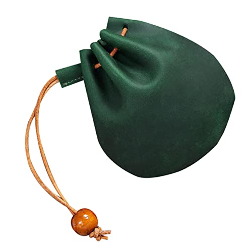 FRCOLOR Retro Leder -Aufbewahrungstasche Tasche Wechseln Grün Beutel Stofftaschen Schlüsseltasche Retro-geldbörse Kleine Veränderungspanne Münze Vintage Geldbörse Green von FRCOLOR