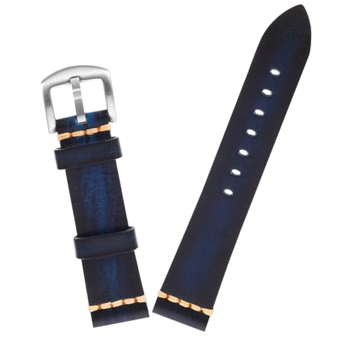 FRCOLOR Retro Lederuhrband Rindsleder für Herren Stilvolles Armband mit Robuster Schließe für Sport Freizeit Besondere Anlässe von FRCOLOR