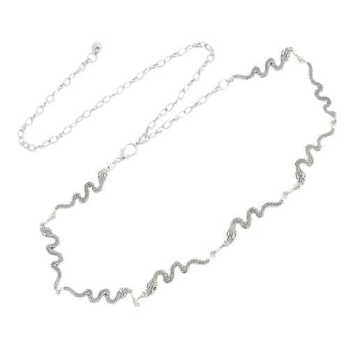FRCOLOR Retro Snake Buckle Taillengürtel für Damen Bauch und Körperkette Metall für Freizeit und Besondere Anlässe von FRCOLOR
