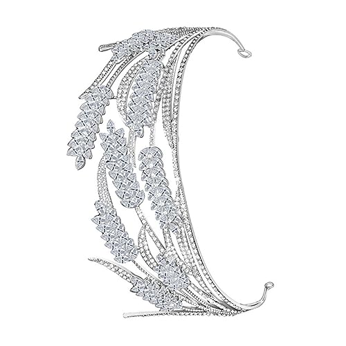 FRCOLOR Rhinestone Haarreifen Für Bräute Eleganter Hochzeitskopfschmuck Mit Kristallen Für Besondere Anlässe Partys Und Zeremonien Glänzendes Design Für Einen Unvergesslichen von FRCOLOR