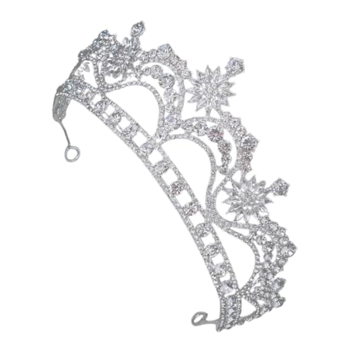 FRCOLOR Rhinestone Kristallkrone Bridal Tiara Haarschmuck für Hochzeit Braut Strass Krone Headpiece Eleganter Kopfschmuck für Brautjungfern und Festlichkeiten von FRCOLOR