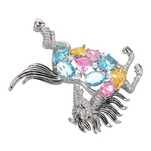 FRCOLOR Rhinestone Pferdebrosche Damen und Herren Eleganter Tier-anstecker mit Funkelnden Kristallen für Anzug Jacke Cardigan Vielseitige Brosche für Business Partys und Alltag von FRCOLOR