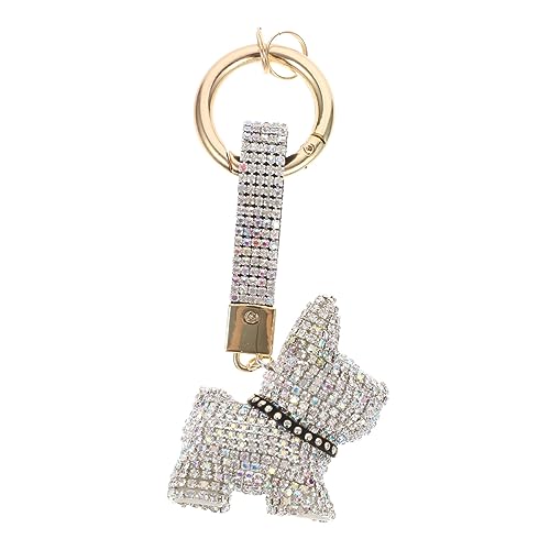 FRCOLOR Rhinestone Schlüsselanhänger Bulldogge Funkelndes Hundedesign für Taschen Rucksäcke und Autos Perfektes Accessoire zur Schlüsselorganisation und Dekoration Leicht und Tragbar für von FRCOLOR