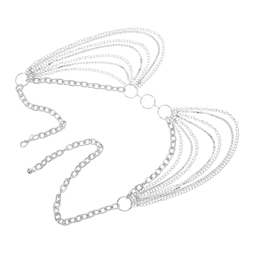 FRCOLOR Rhinestone Taillenkette Damen Mehrlagige Verstellbare Körperkette aus Stabilem Zinklegierung Schmuck für Kleider Strand Festivals von FRCOLOR