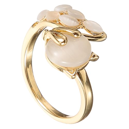 FRCOLOR Damen Strass Offener Ring Tierform Verstellbarer Fingerring Hautfreundlichem Material Schmuck für Besondere Anlässe von FRCOLOR