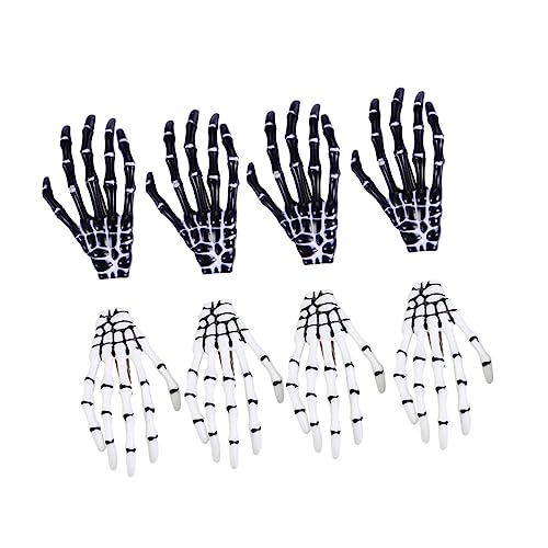 FRCOLOR Robuste Haarspangen Mit Skeletthänden 8 Stück Halloween-haarschmuck Haardekor Für Frauen von FRCOLOR
