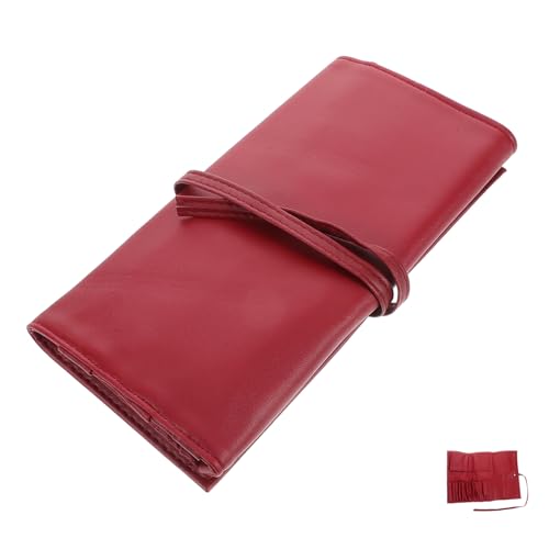 FRCOLOR Roll-up-Kosmetiktasche Für Make-up-Pinsel Reise-Pinsel-Organizer Aus Pu-Material Tragbare Aufbewahrungstasche Für Kosmetik-Essentials Und Schützende Pinselhalter von FRCOLOR