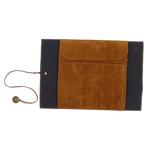 FRCOLOR Kompakte Kosmetiktasche Kunstleder Großes Aufbewahrungsfach Multifunktionales Federmäppchen für Make Up und Schreibwaren Einzigartiges Schatzkarten Design für Reisen und Alltag von FRCOLOR