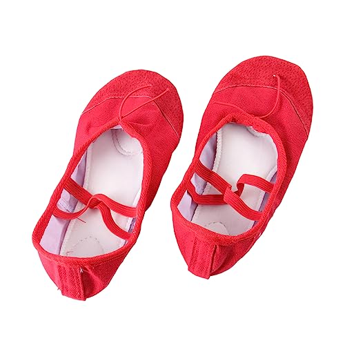 FRCOLOR Rutsch Ballettschuhe Erwachsene Rote Katze Pfoten Tanzschläppchen Leicht Elastisch Flexible Sohle Yoga Jazz Tanzschuhe von FRCOLOR