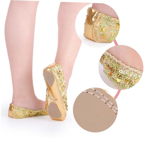 FRCOLOR Rutsch Tanzschuhe mit Pailletten Runde Sohle Langlebig und Komfortabel für Ballett Bauchtanz Yoga und Moderne Tänze Geeignet von FRCOLOR