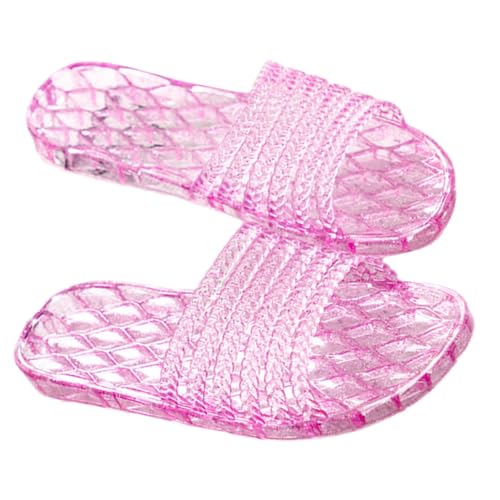 FRCOLOR Rutschfeste Wiederverwendbare Damen PVC Slipper Leichte Spa und Hotelschuhe Weiche Bequeme Reise Hausschuhe für Salon Urlaub Flug und Camping Modische Badeschlappen von FRCOLOR