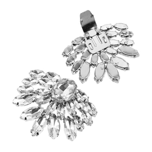 FRCOLOR Sambainspirierte Schuhclips mit Metall und Funkelnden Strasssteinen Eleganter Schuhschmuck für Damen Einfache Anbringung Dekorative Accessoires für Pumps High Heels Sandalen von FRCOLOR