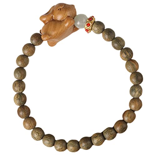 FRCOLOR Sandelholz Perlen Armband Für Damen Herren Unisex Handgelenk Schmuck Aus Sandelholzperlen Für Tägliche Nutzung Und Mottopartys von FRCOLOR